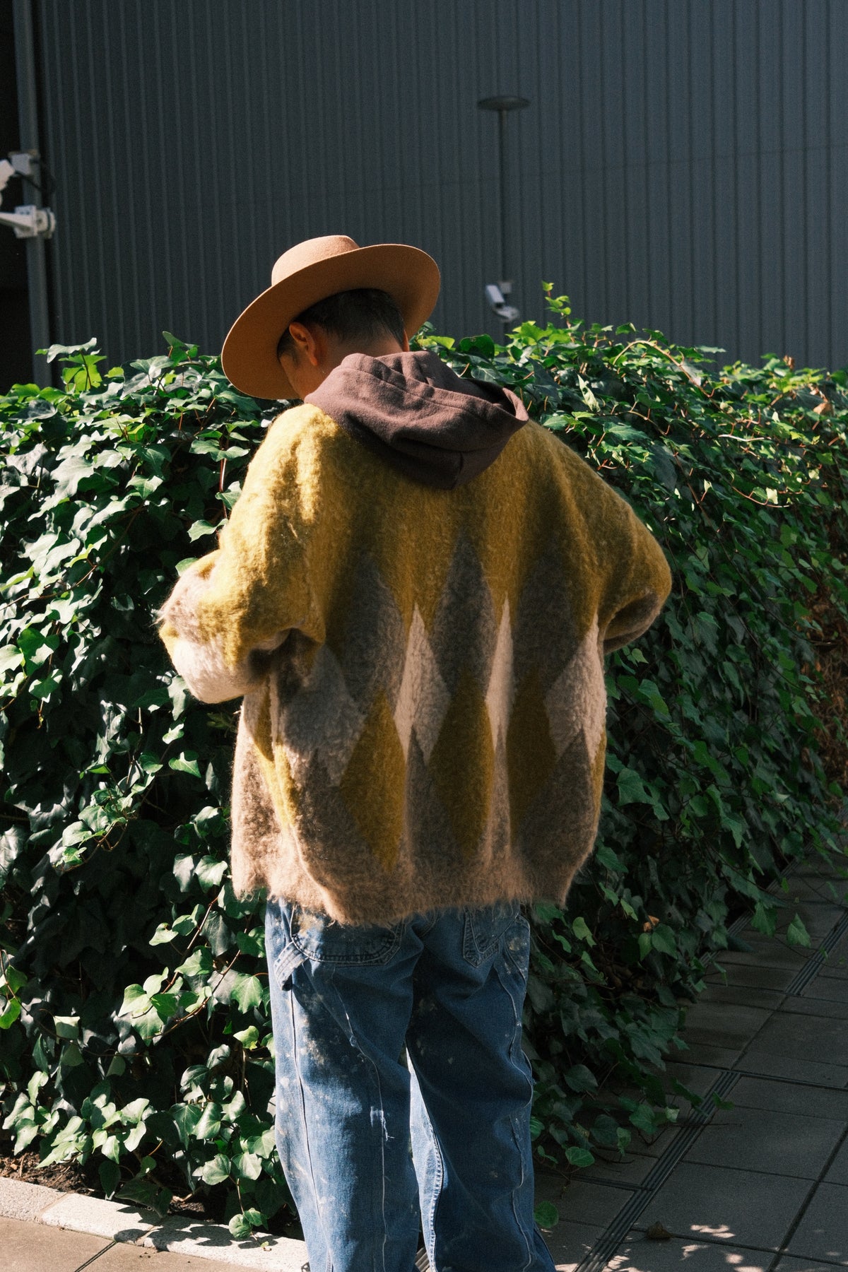 MINEDENIM : Mohair Argyle Knit Cardigan / YPT
