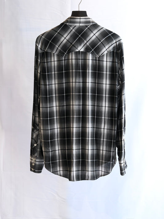 The Letters : WESTERN SHIRT -OMBRE CHECK RAYON-