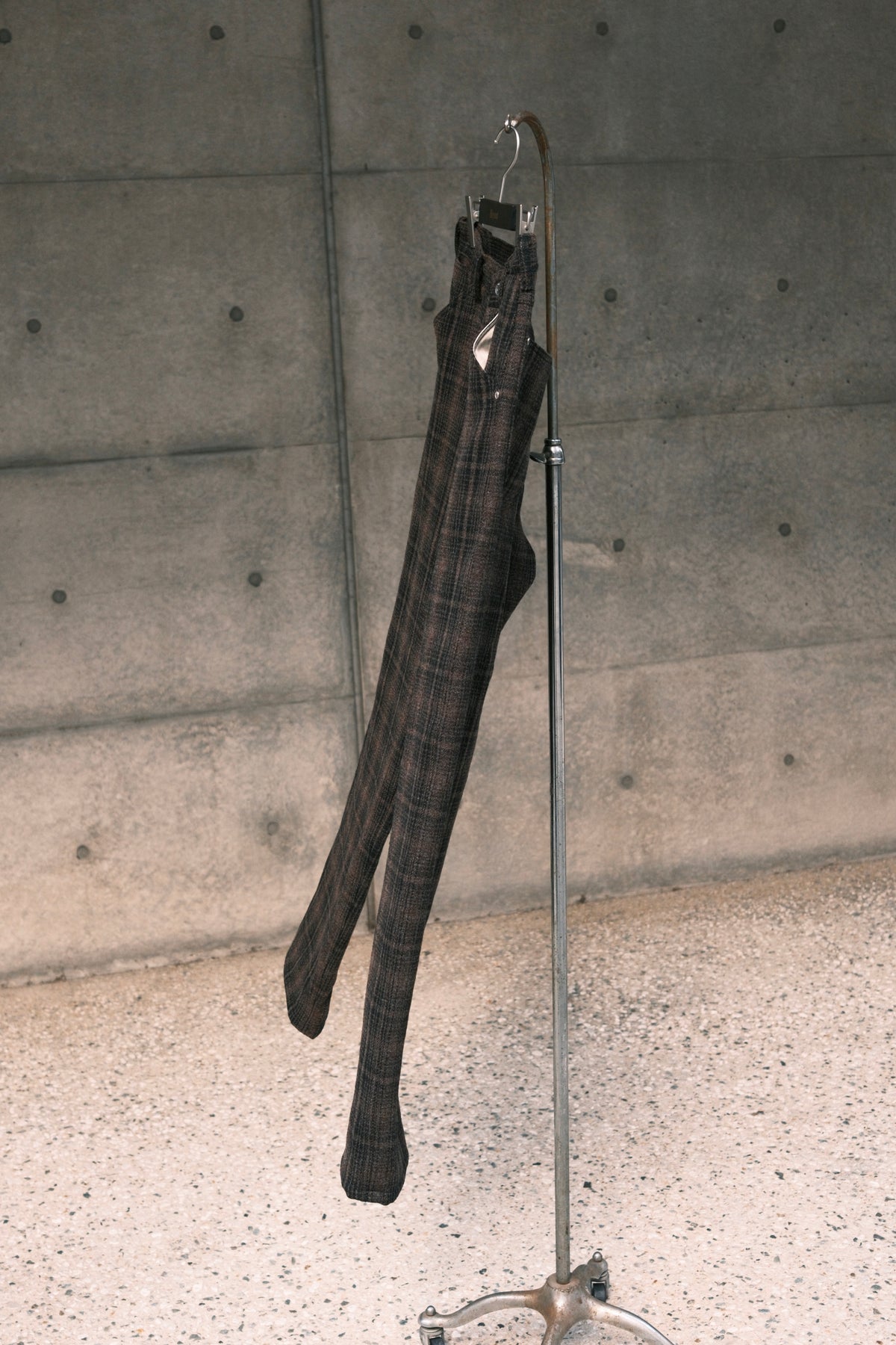 The Letters : WORKERS PANTS -CORKSCREW YARN CHECK WOOL-