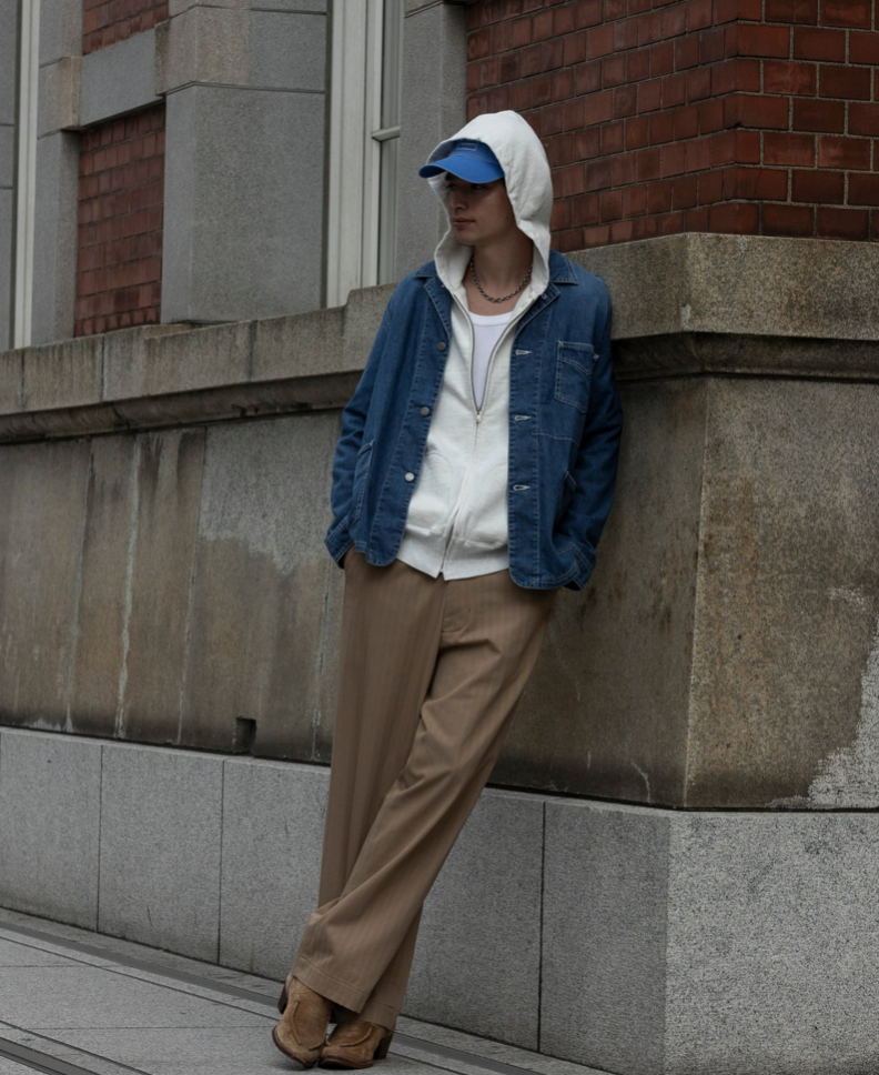 The Letters : WORKERS JACKET -USED WASHED DENIM-