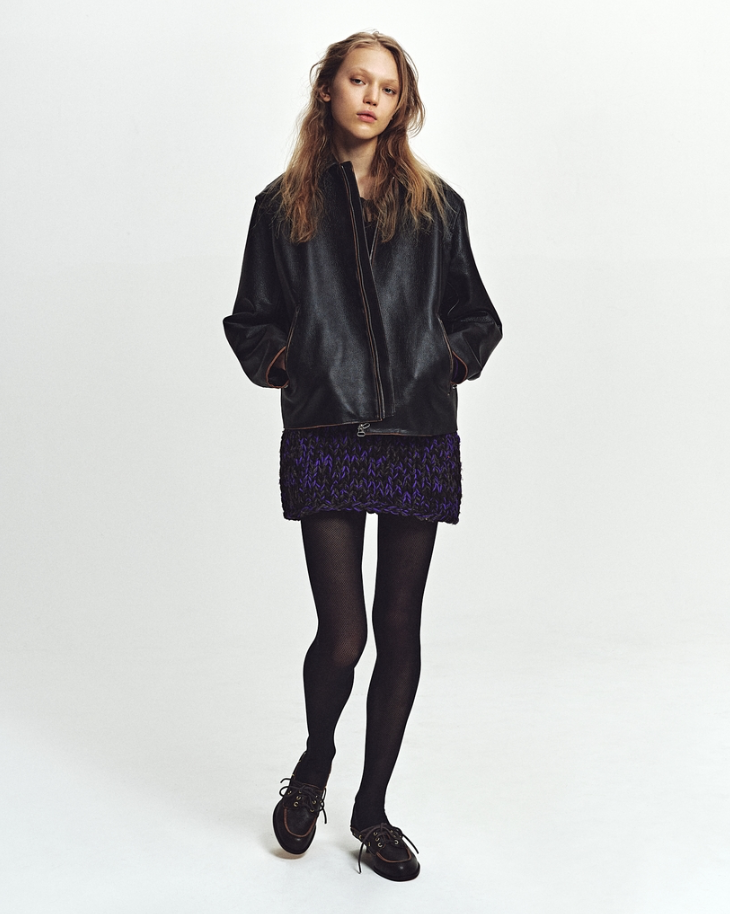 JOHN MASON SMITH / JANE SMITH : COW LEATHER VINTAGE FINISHED ZIP BLOUSON