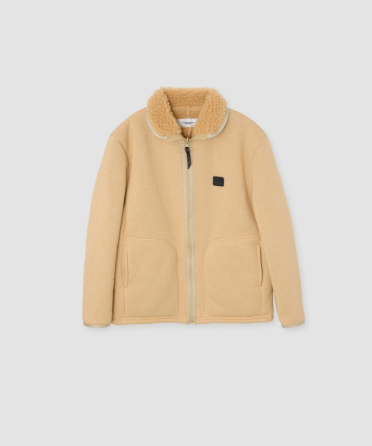 JOHN MASON SMITH / JANE SMITH : POLYESTER BOA FLEECE REVERSIBLE ZIP UP JACKET