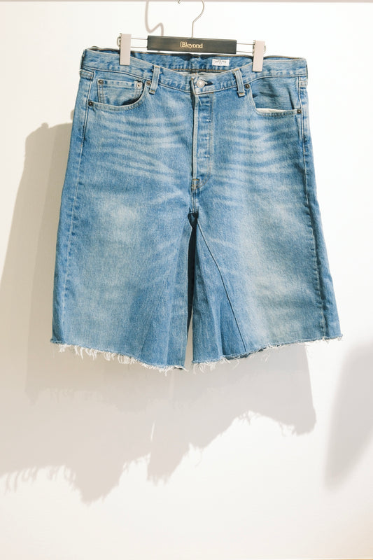 OLDPARK : GUSSET BAGGY SHORTS (BLUE、XLサイズ-1)