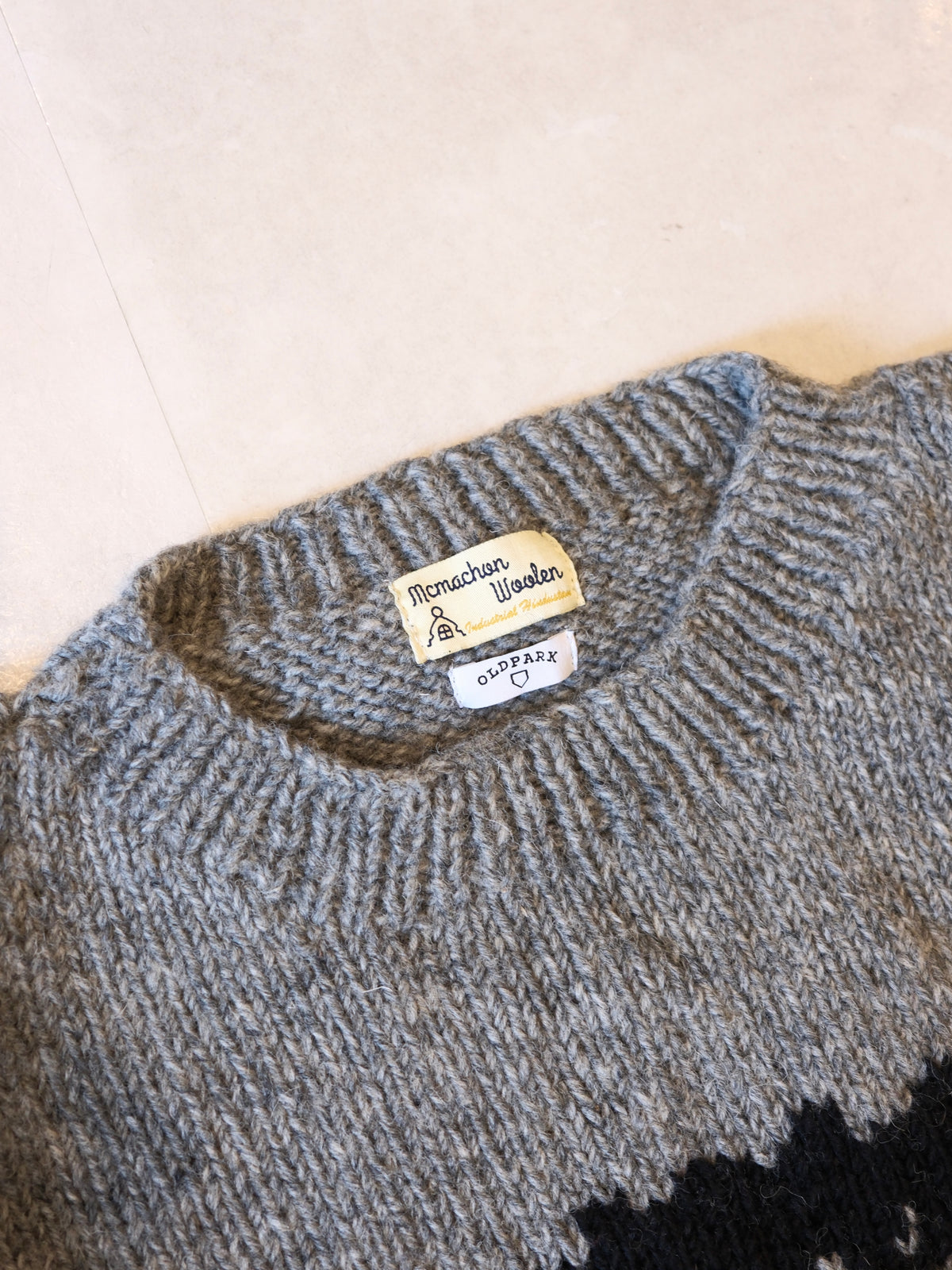 OLDPARK : BEETHOVEN KNIT (x Mcmachon Woolen) / GRAY
