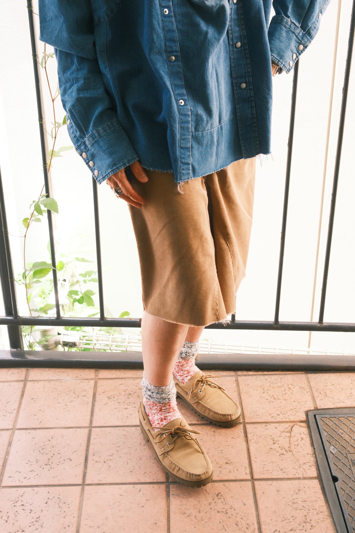 OLDPARK:BAGGY SHORTS (CORDUROY、Mサイズ)