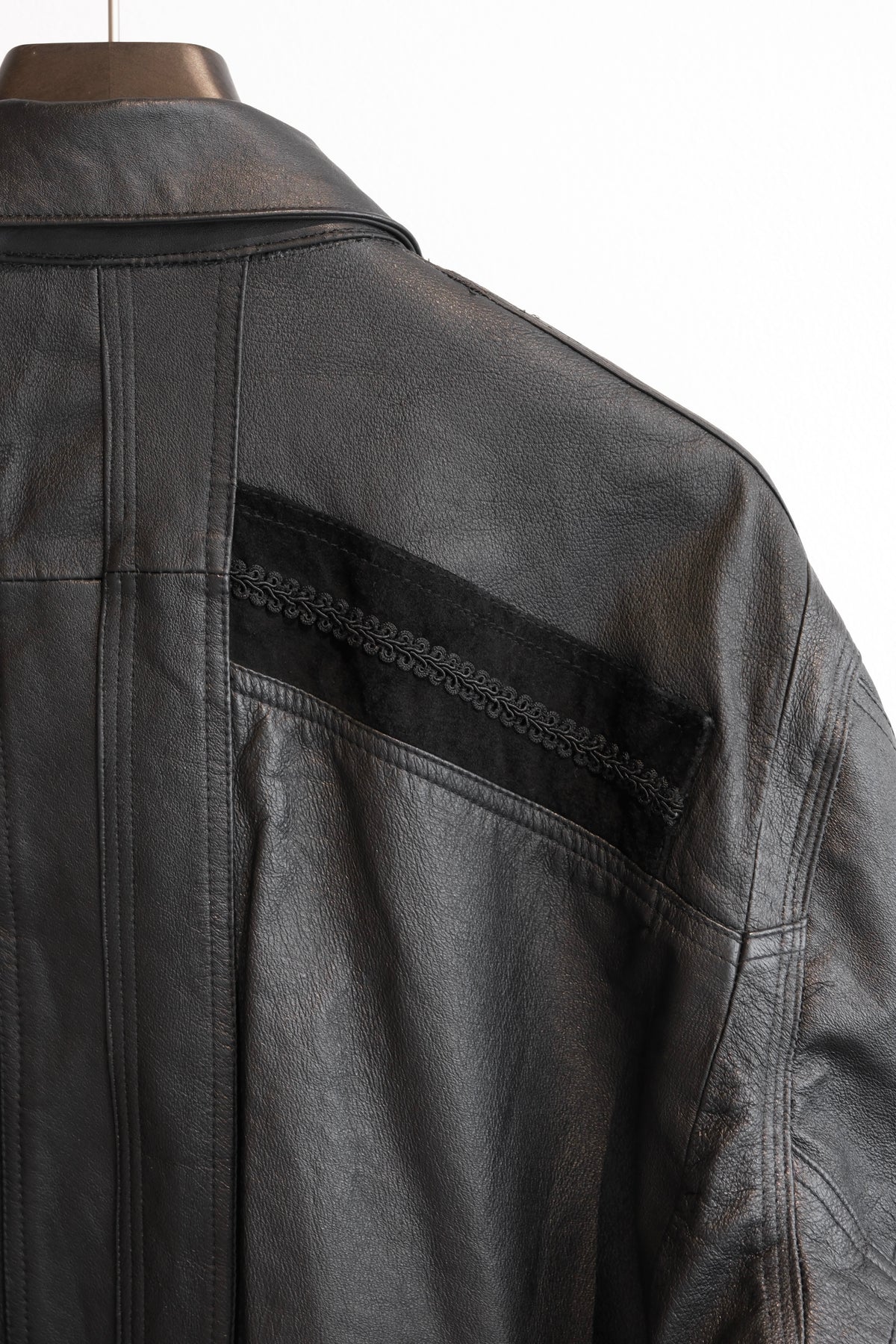 OLDPARK : LEATHER CHORE COAT (BLACK、XLサイズ)