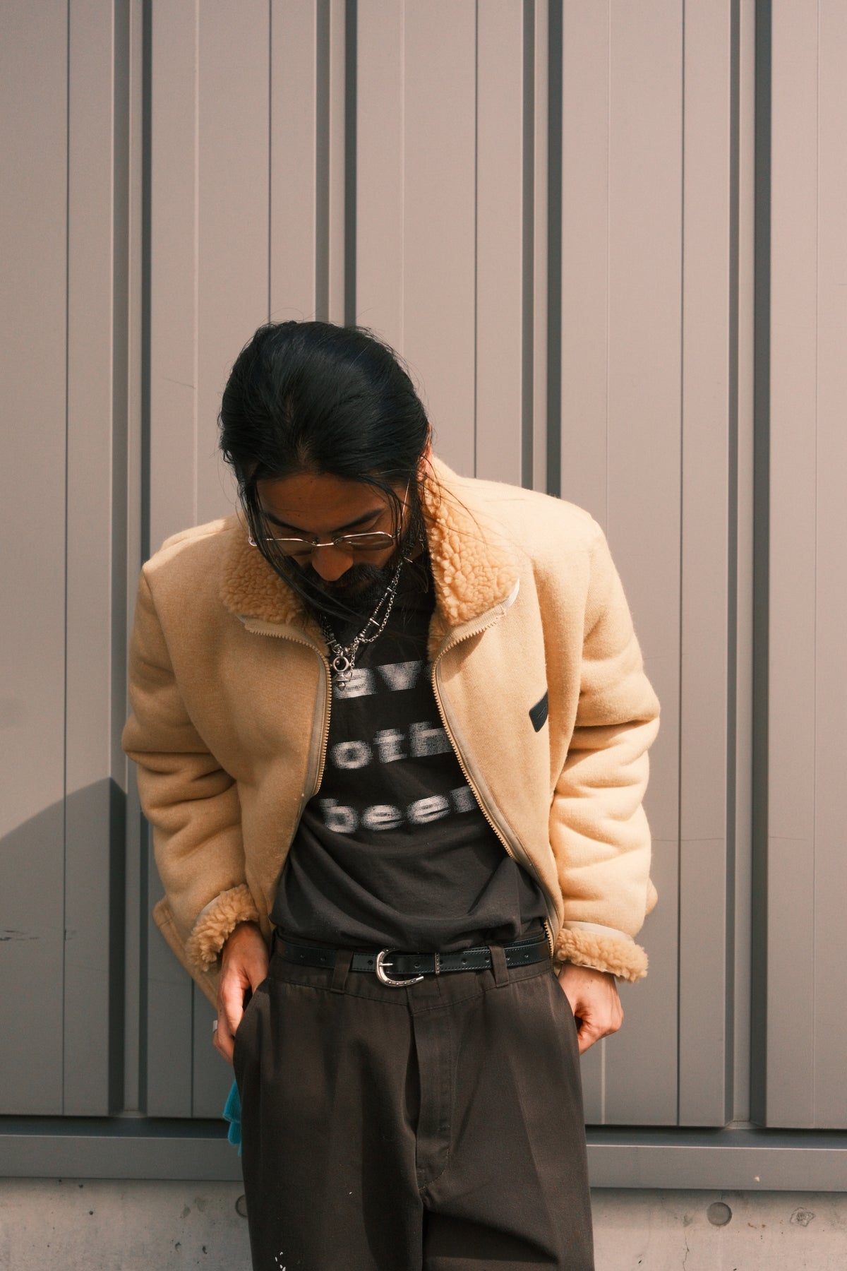 JOHN MASON SMITH / JANE SMITH : POLYESTER BOA FLEECE REVERSIBLE ZIP UP JACKET