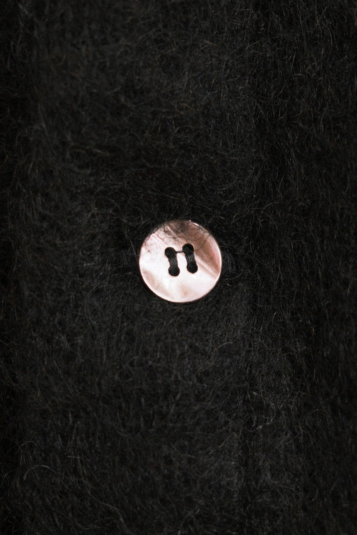 TODAY edition : CHECKER MOHAIR CARDIGAN / BLACK