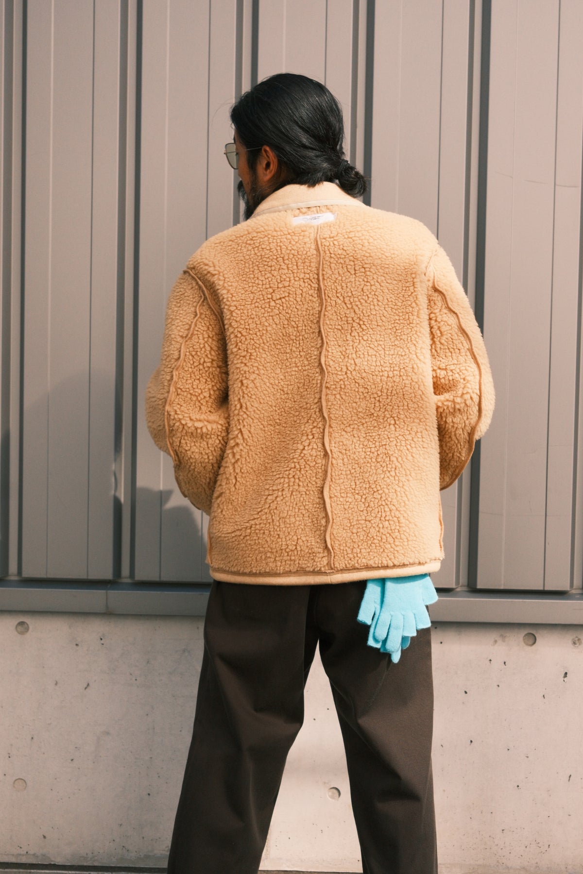 JOHN MASON SMITH / JANE SMITH : 5G THREE FINGERLESS KNIT GLOVE / TURQUOIS