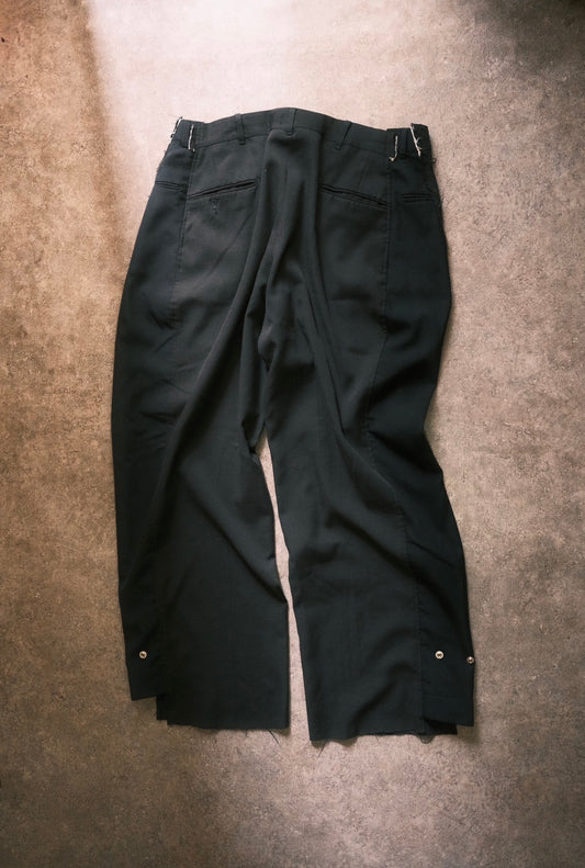 OLDPARK : ZIP BAGGY PANTS -SLACKS- (BLACK、XLサイズ)
