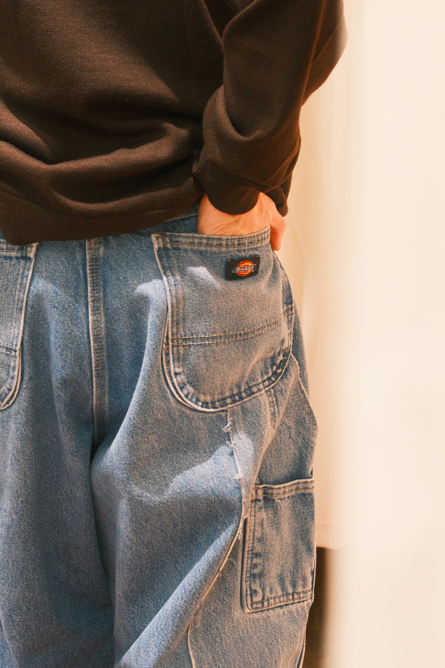 OLDPARK : BAGGY CARPENTER PANTS -DENIM- (BLUE、Lサイズ)-1