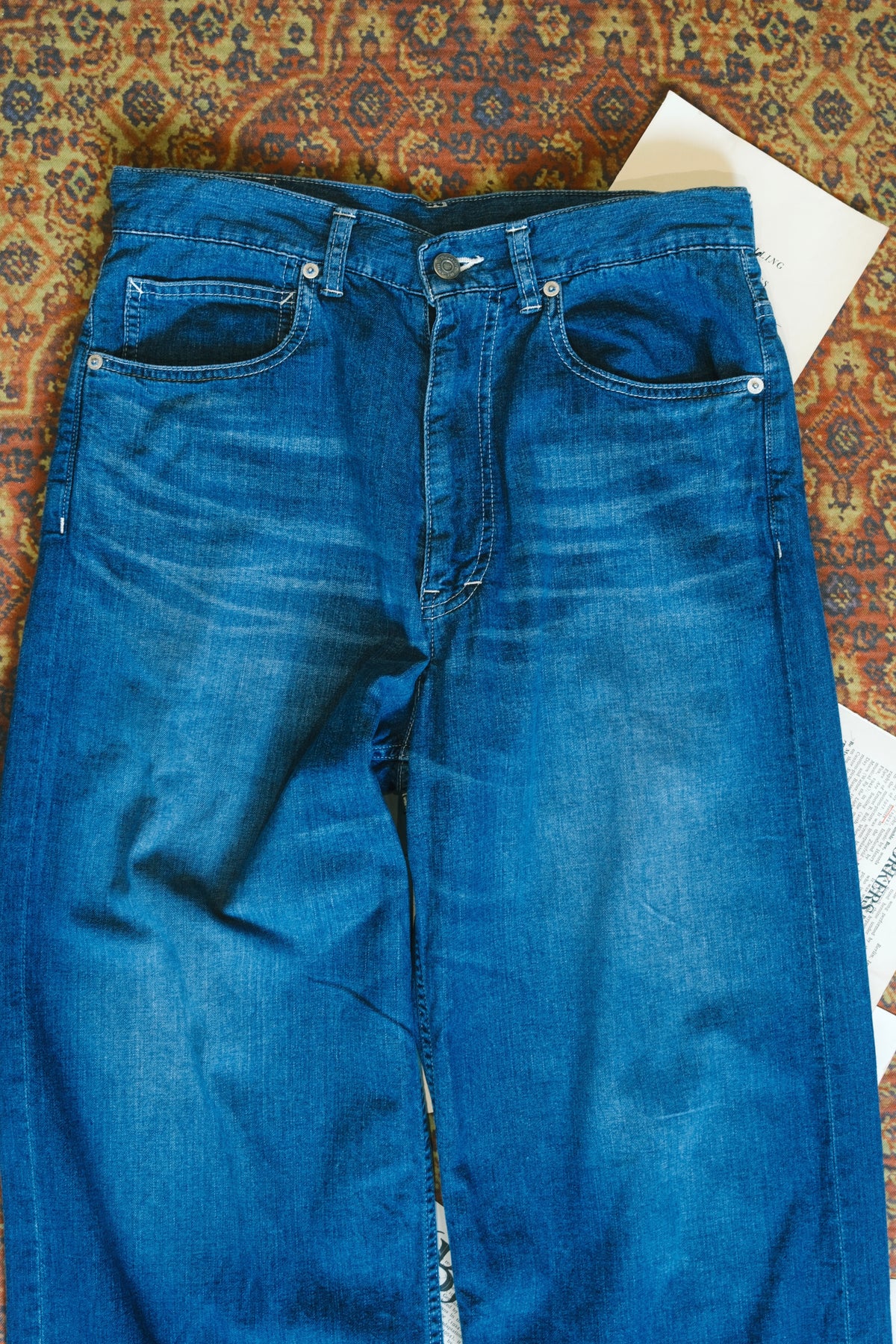 The Letters : 5 POCKET PANTS -USED WASHED DENIM-