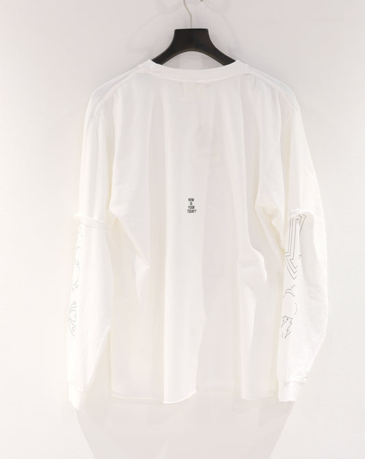 TODAY edition : TROMPE L'OEIL L/S tee (white)
