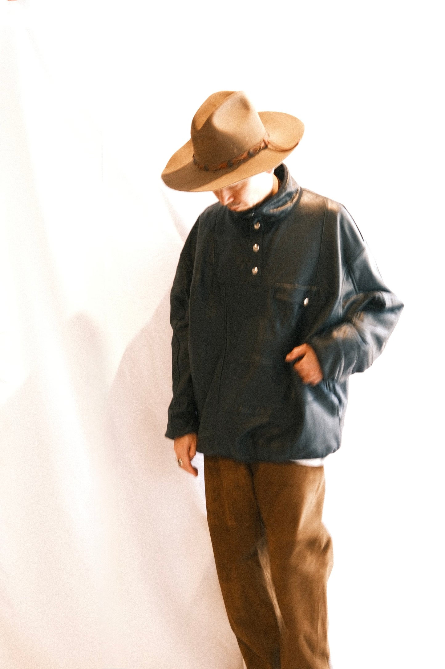 The Letters: WORKERS WIDE PANTS -HORSE SUEDE-