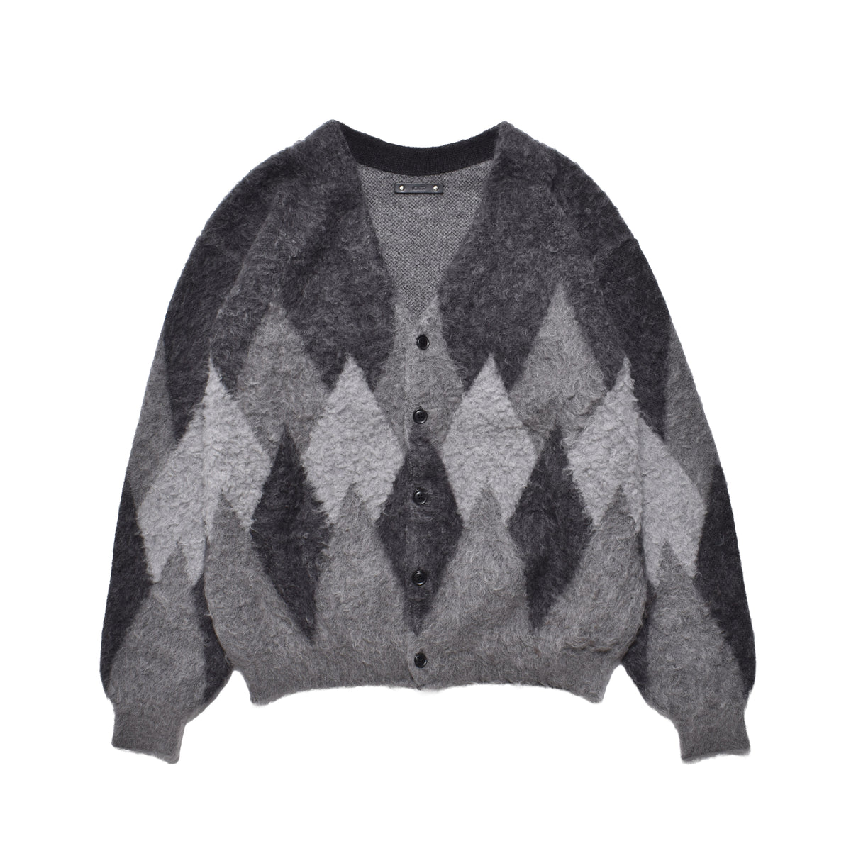 MINEDENIM : Mohair Argyle Knit Cardigan / GRT