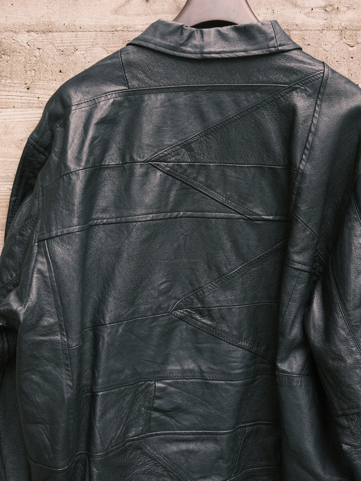 OLDPARK : COACH JACKET -LEATHER- (BLACK、XLサイズ)