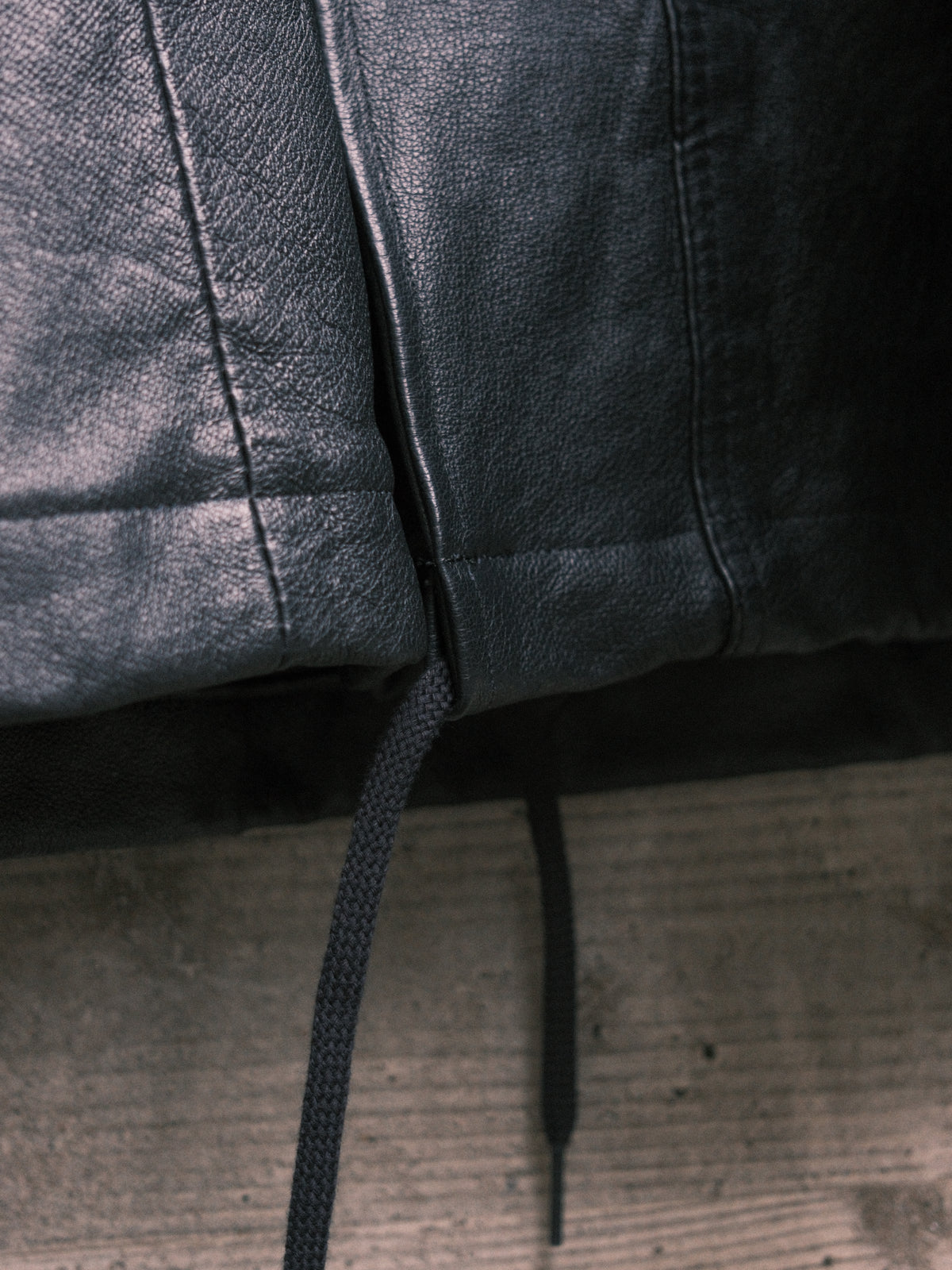 OLDPARK : COACH JACKET -LEATHER- (BLACK、XLサイズ)