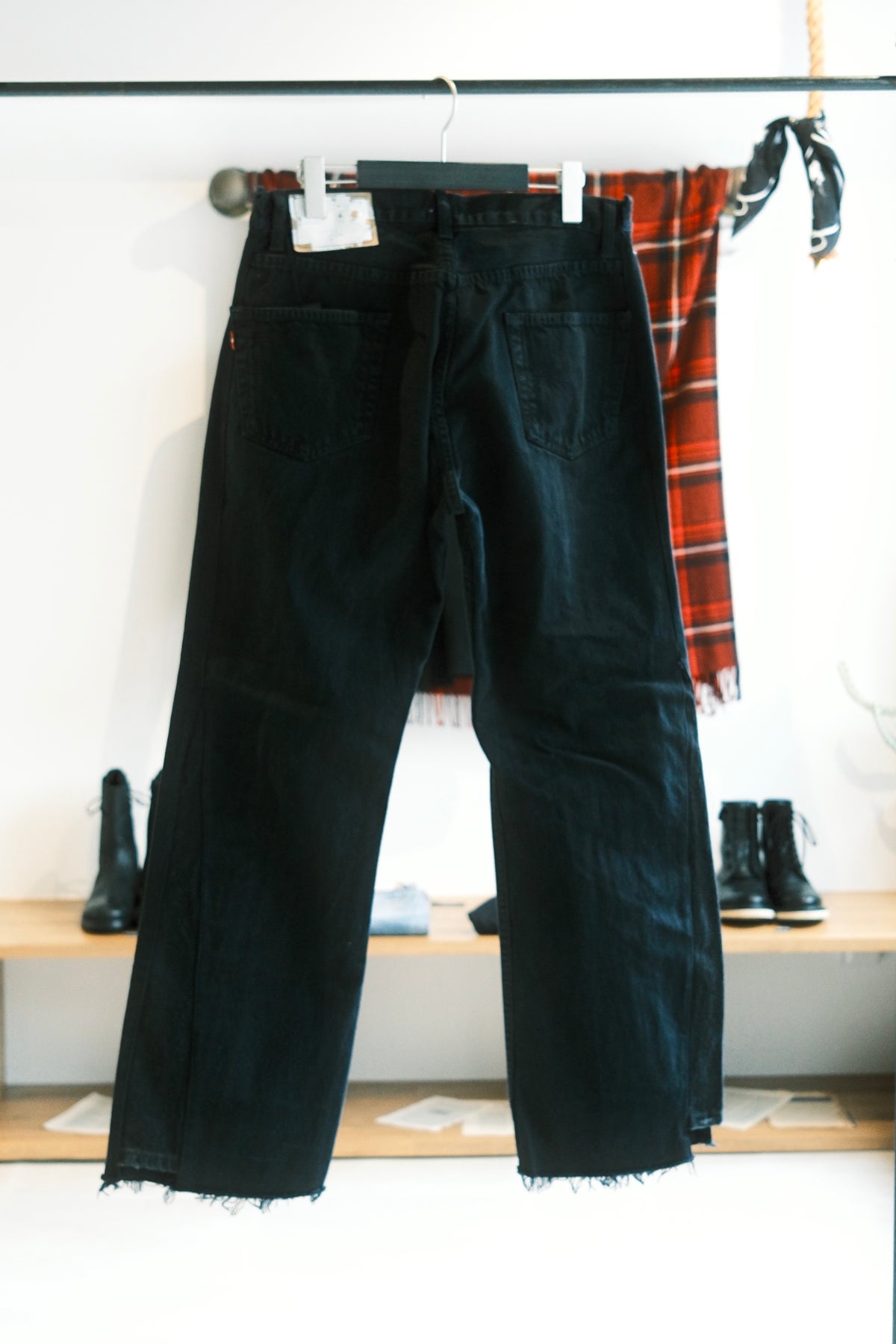 OLDPARK : SWAPPED JEANS (BLACK、Lサイズ)