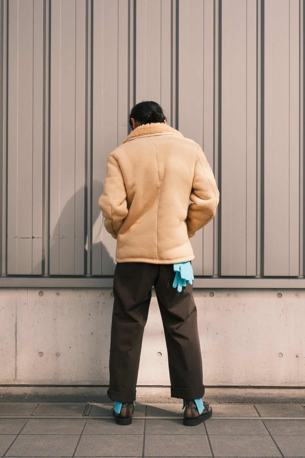 JOHN MASON SMITH / JANE SMITH : POLYESTER BOA FLEECE REVERSIBLE ZIP UP JACKET