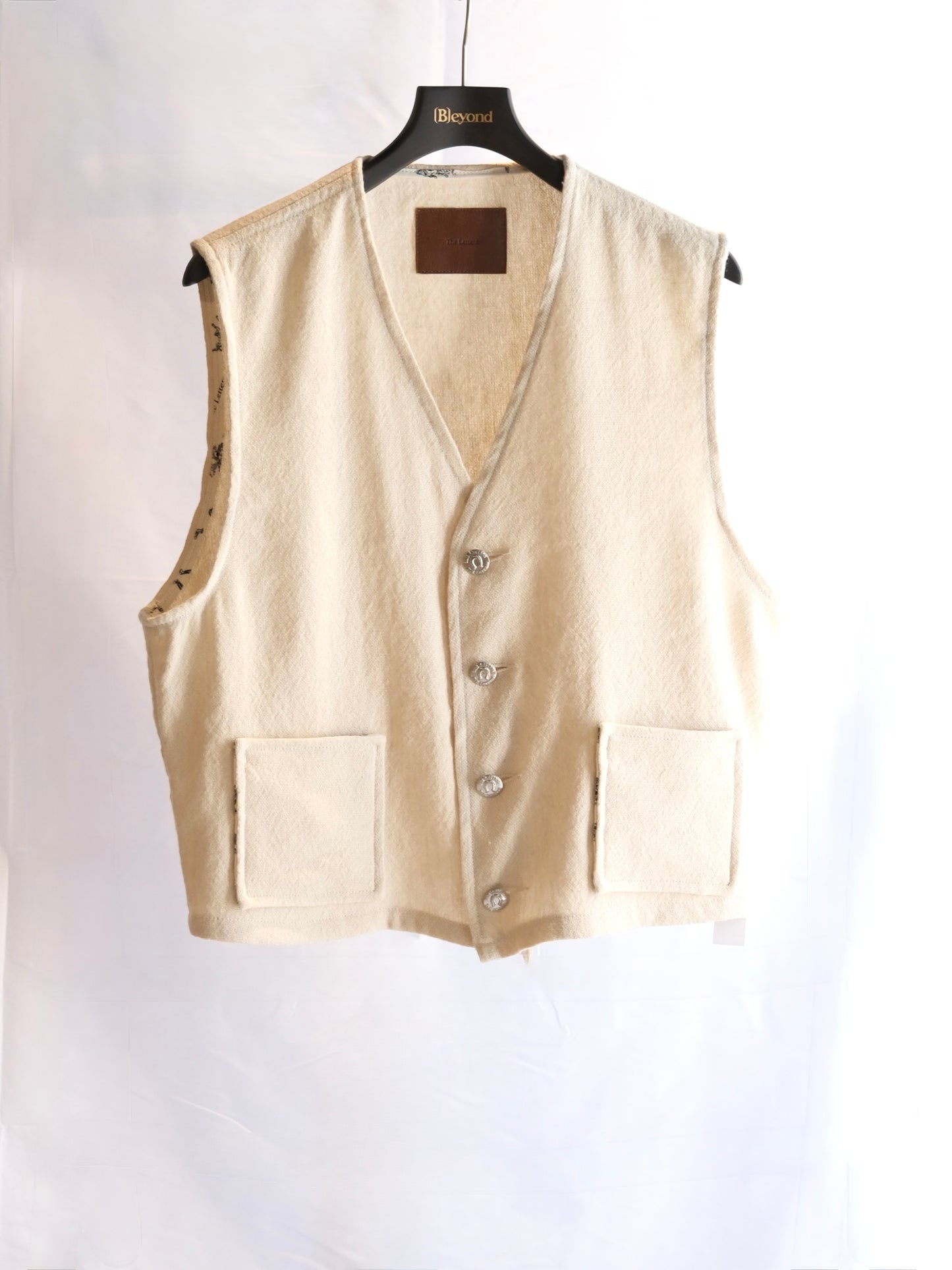The Letters : CONCHO VEST -BLANKET LINEN WOOL-