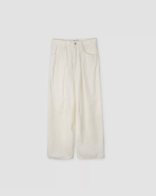 JOHN MASON SMITH : 8W COTTON CORDUROY TUCK 5 POCKET PANTS
