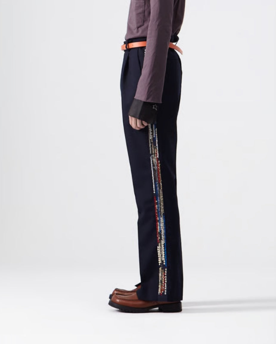 BED j.w. FORD : Glitter Side Stripe Pants
