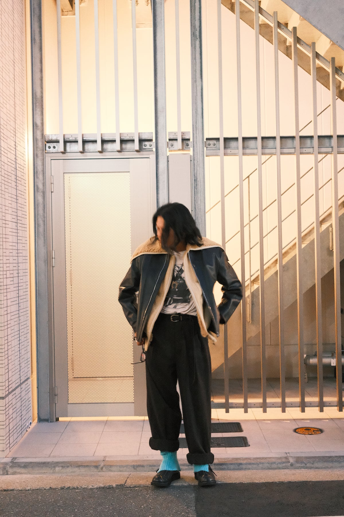 JOHN MASON SMITH / JANE SMITH : COW LEATHER VINTAGE FINISHED ZIP BLOUSON