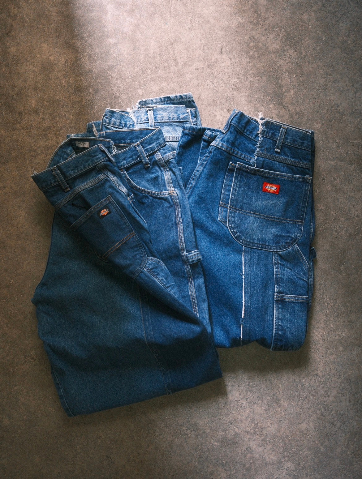 OLDPARK : BAGGY CARPENTER PANTS -DENIM- (BLUE、XLサイズ)