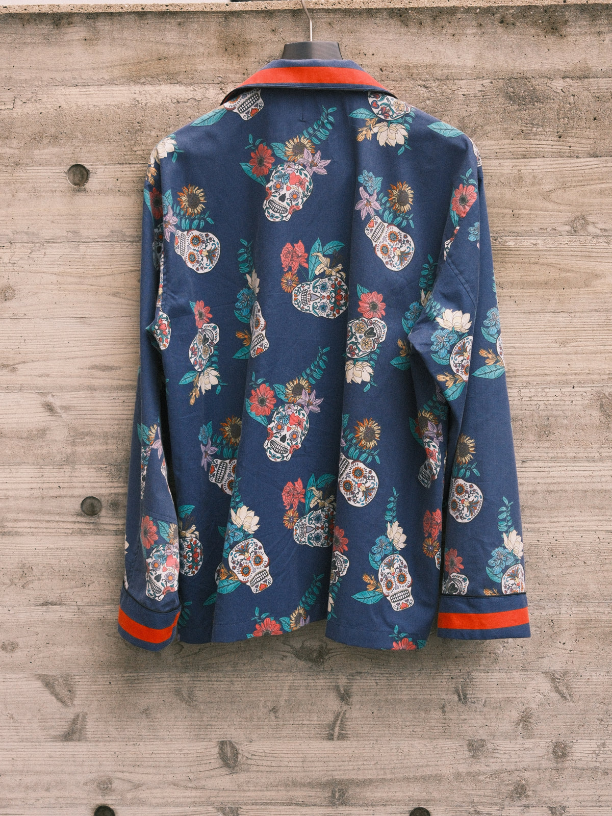 OLDPARK : PAJAMA SHIRT -SHEET- "Mexican skull"/ Mサイズ