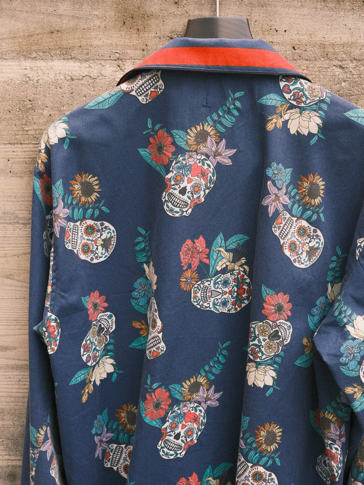 OLDPARK : PAJAMA SHIRT -SHEET- "Mexican skull"/ Mサイズ