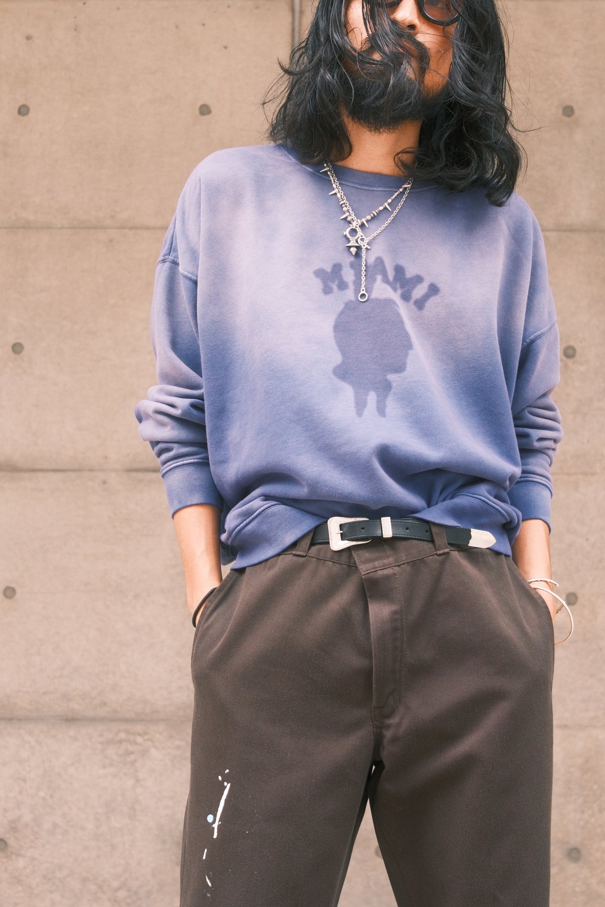 TODAY edition : PATCH MARK SWEATSHIRT / NAVY