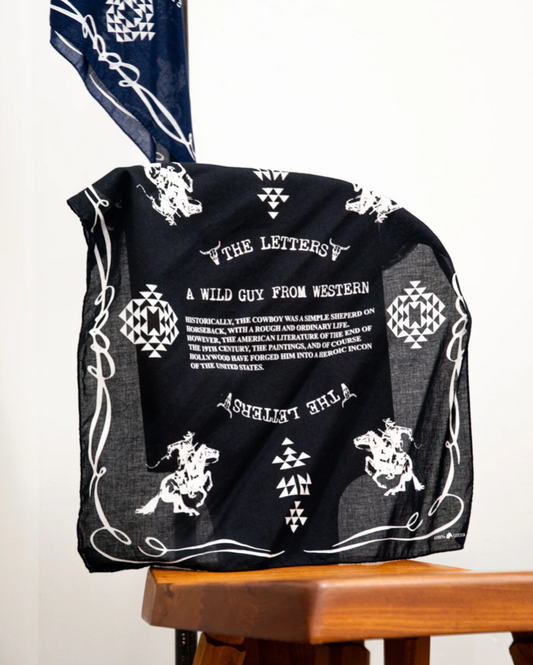 The Letters：A WILD GUY FROMWESTERN BANDANA / BLACK
