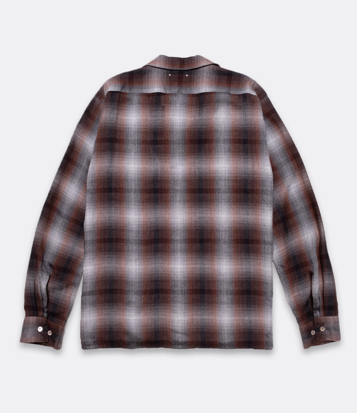 MINEDENIM : T.Rayon Ombre Open Collar Shirt / BRT