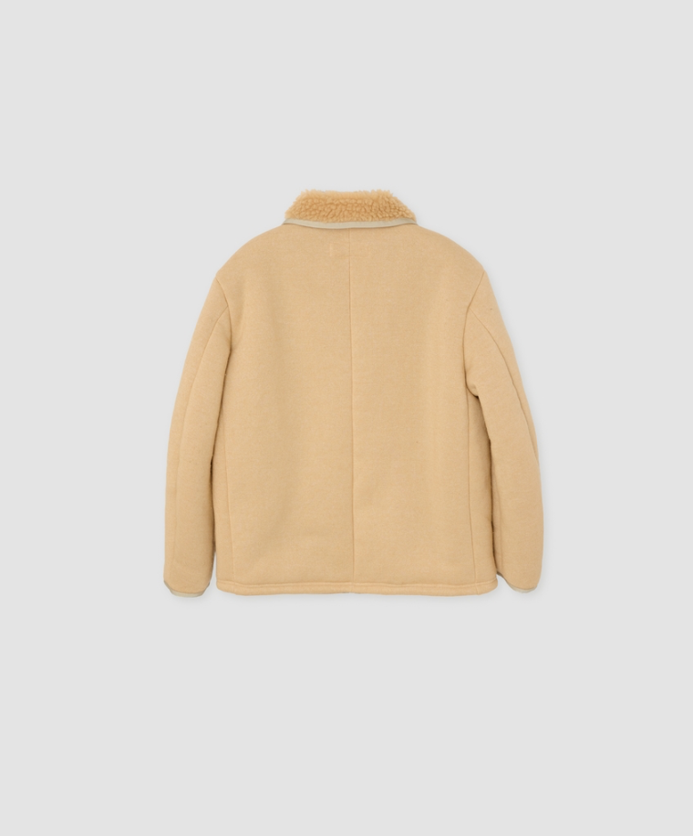 JOHN MASON SMITH / JANE SMITH : POLYESTER BOA FLEECE REVERSIBLE ZIP UP JACKET