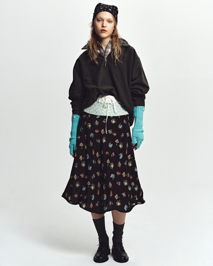JOHN MASON SMITH / JANE SMITH : 5G THREE FINGERLESS KNIT GLOVE / TURQUOIS