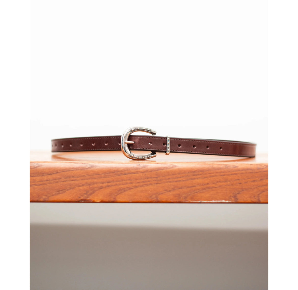 The Letters : DOUBLE SIDED HORSESHOE LONG BELT -COW HIDE-