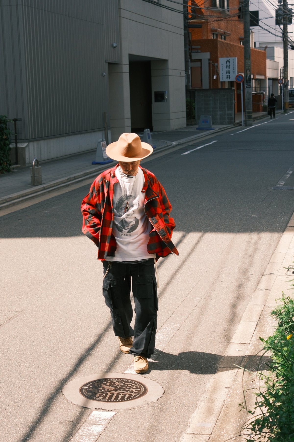 OLDPARK : RIDERS SHIRT -FLANNEL- / RED