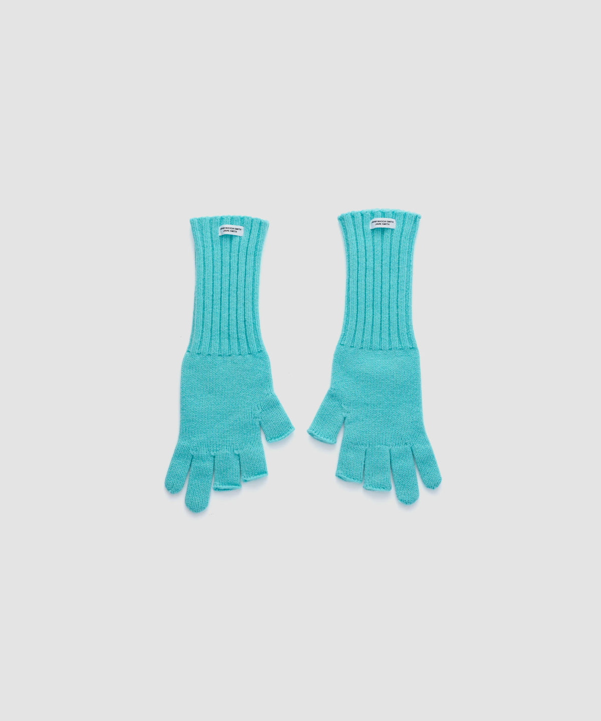 JOHN MASON SMITH / JANE SMITH : 5G THREE FINGERLESS KNIT GLOVE / TURQUOIS