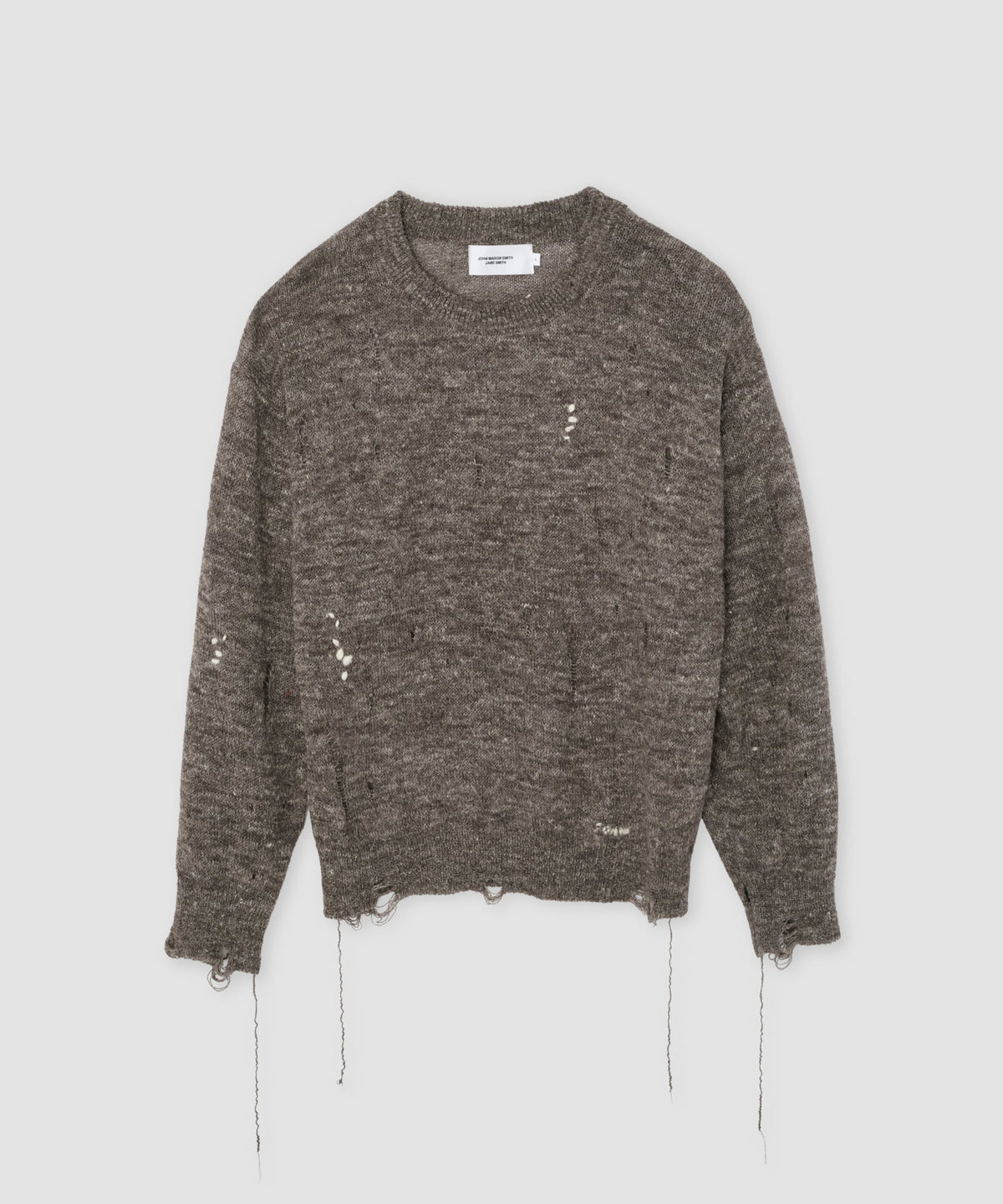 JOHN MASON SMITH / JANE SMITH : 5G WOOL LINEN DAMAGE SWEATER