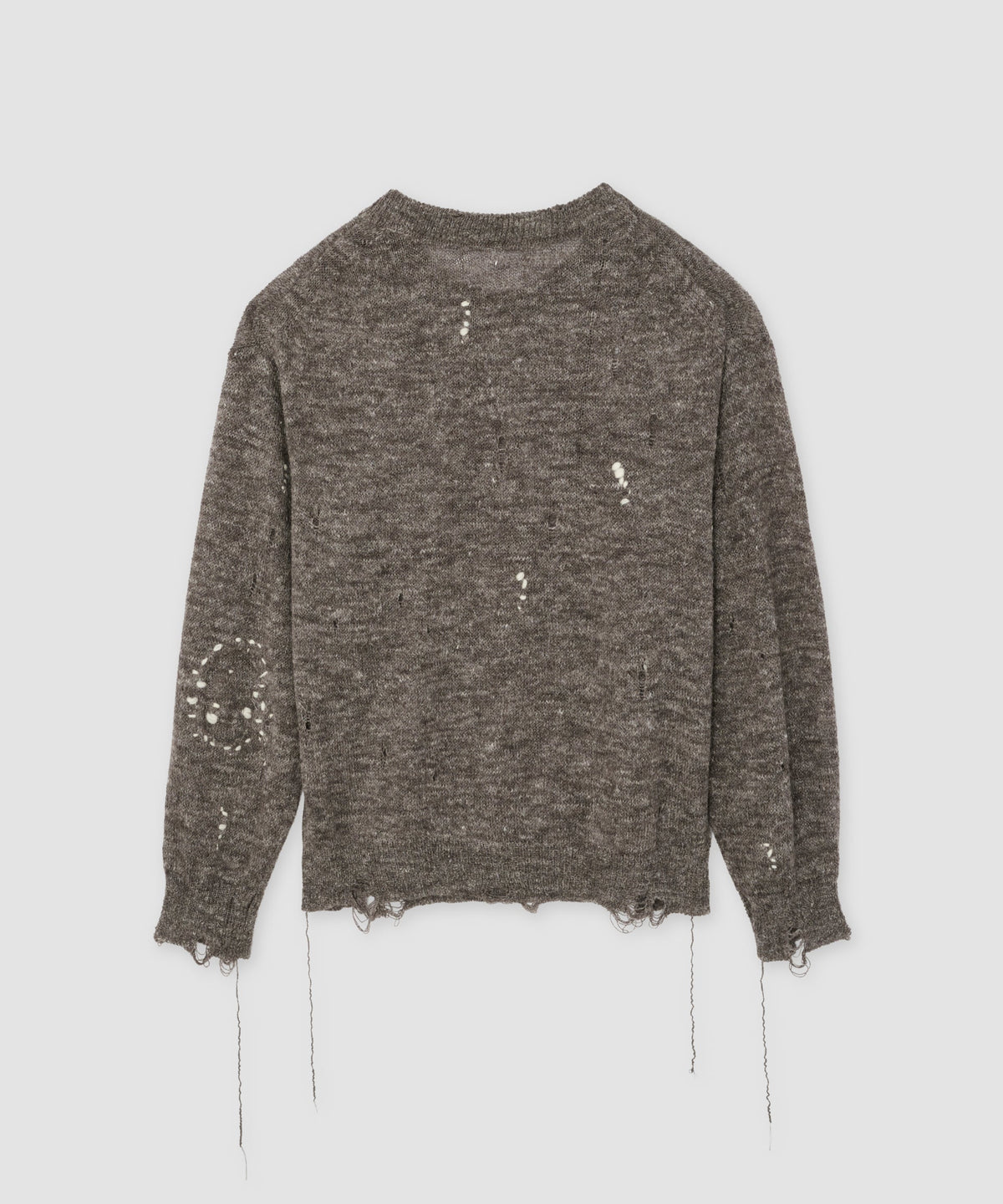 JOHN MASON SMITH / JANE SMITH : 5G WOOL LINEN DAMAGE SWEATER