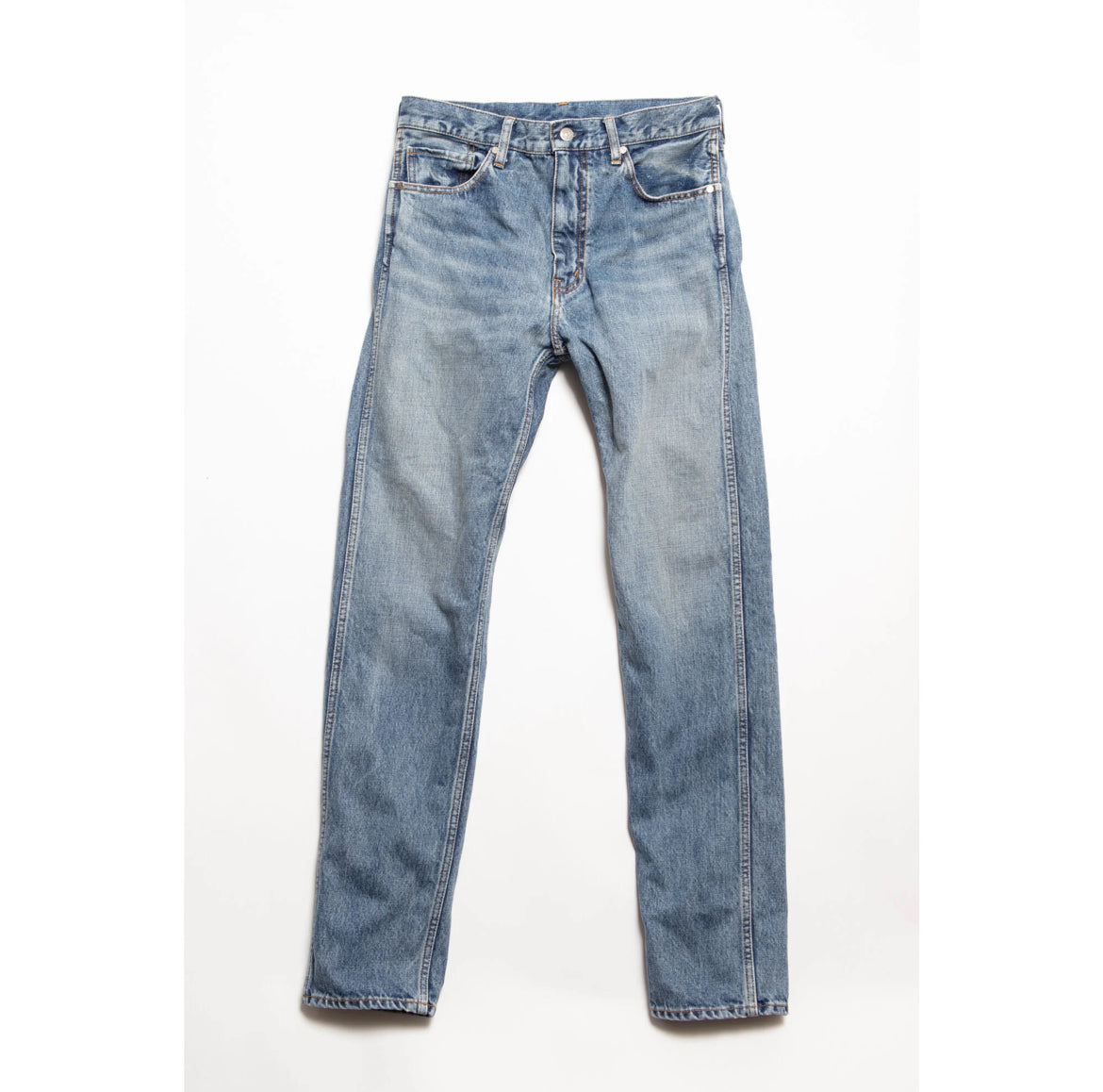 The Letters: 5POCKET TAPERED PANTS - USED WASHED DENIM -