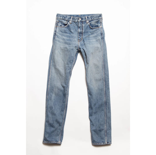 The Letters: 5POCKET TAPERED PANTS - USED WASHED DENIM -