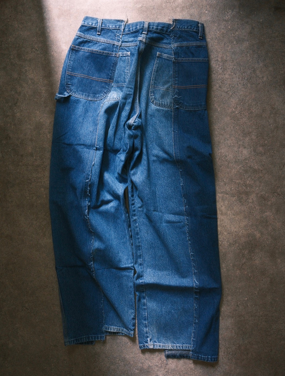 OLDPARK : BAGGY CARPENTER PANTS -DENIM- (BLUE、XLサイズ)