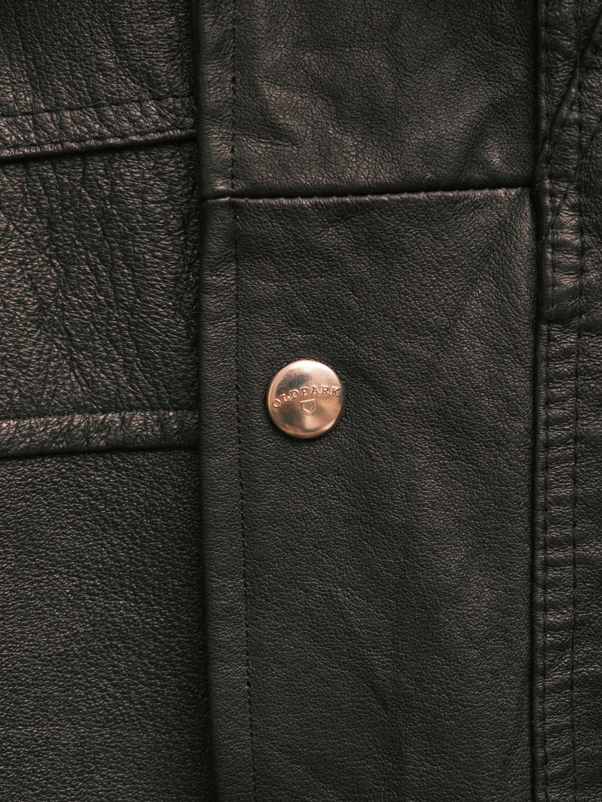 OLDPARK : COACH JACKET -LEATHER-  (BLACK、XLサイズ)