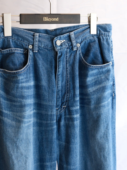 The Letters : 5 POCKET PANTS -USED WASHED DENIM-