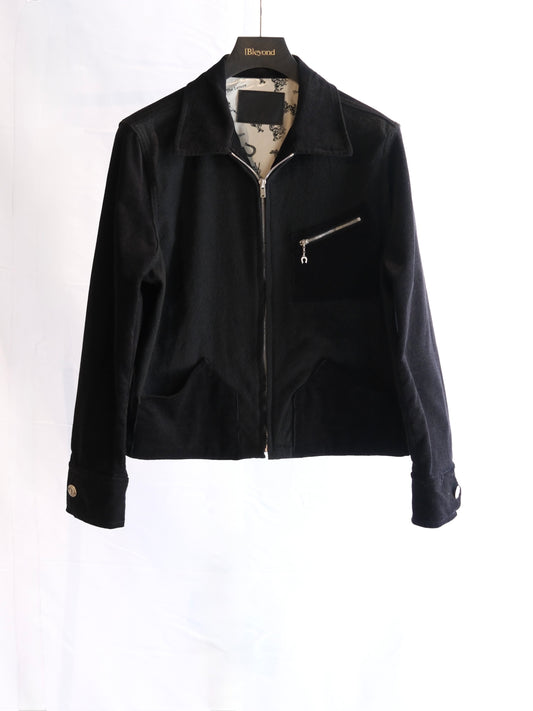 The Letters : COMBINATION ZIP JACKET -BLANCKET LINEN WOOL-