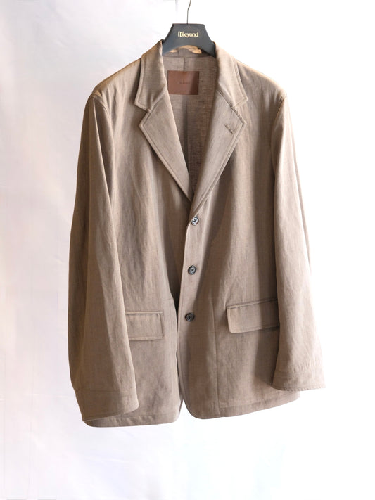 The Letters : WORKERS BLAZER - HARD TWIST YARN LINEN WOOL -