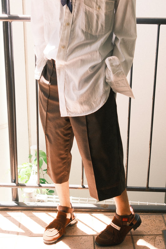 JOHN MASON SMITH / JANE SMITH : WOOL TROPICAL SHORT TROUSER