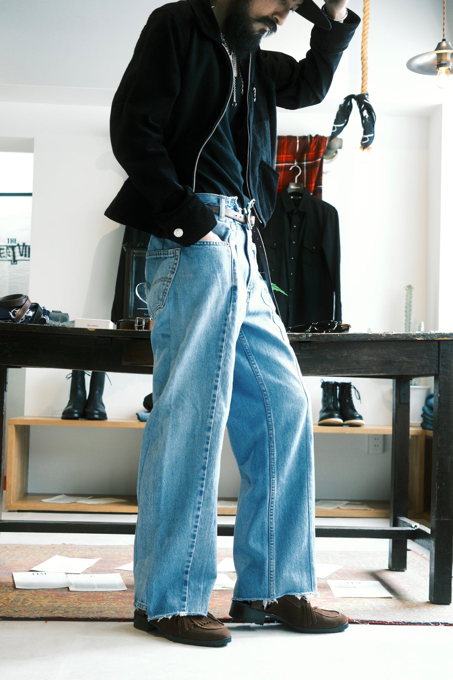 OLDPARK : SWAPPED JEANS (BLUE、Sサイズ)