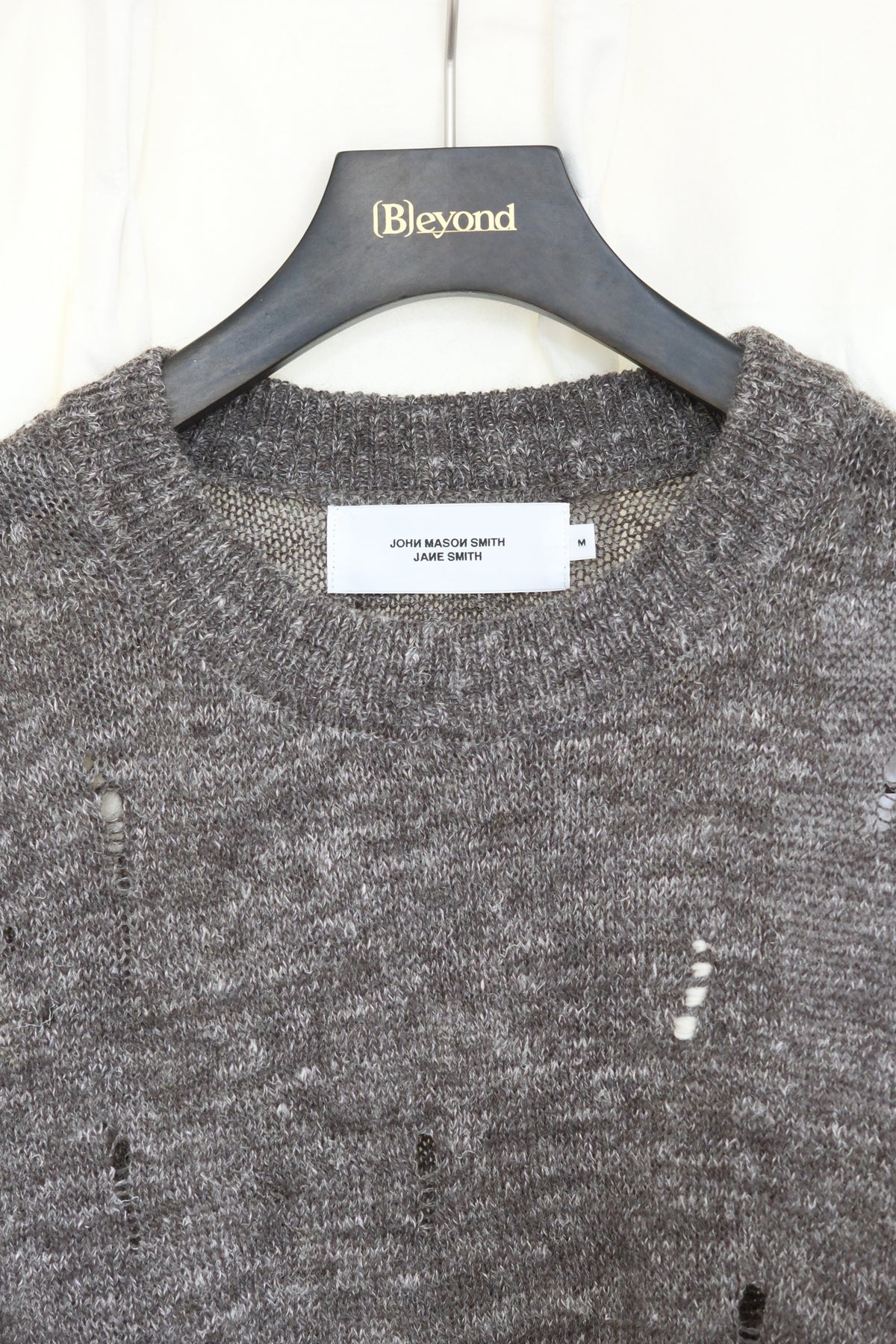 JOHN MASON SMITH / JANE SMITH : 5G WOOL LINEN DAMAGE SWEATER